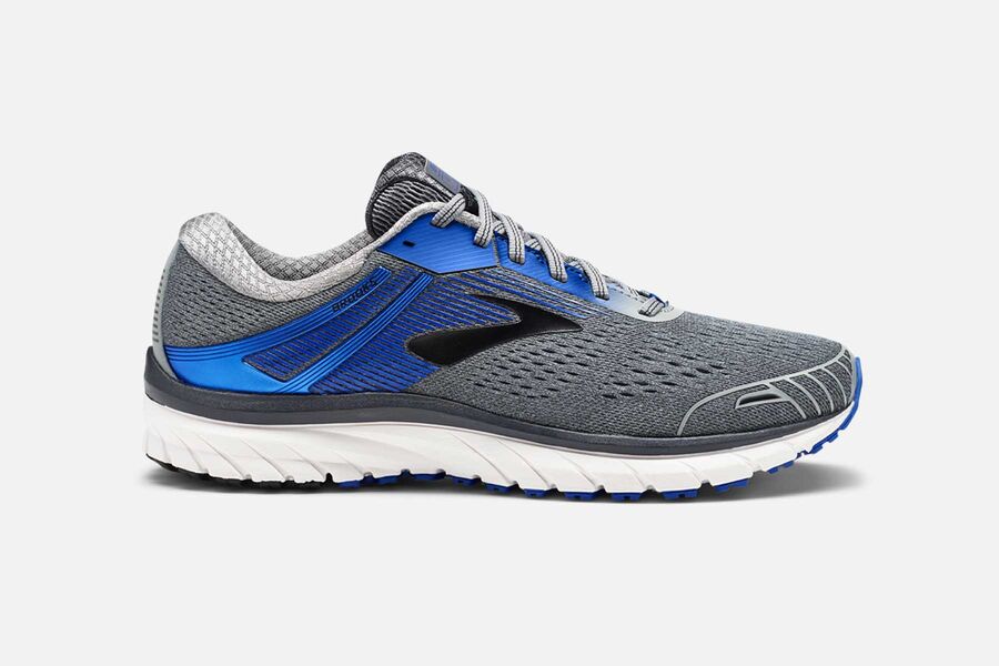 Brooks Adrenaline GTS 18 Mens Australia - Road Running Shoes - Grey/Blue (386-FECIP)